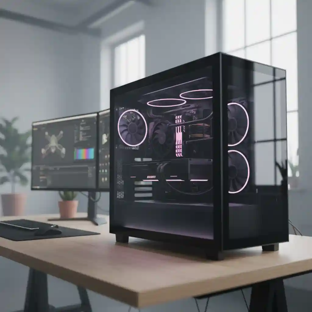 A powerful desktop workstation computer